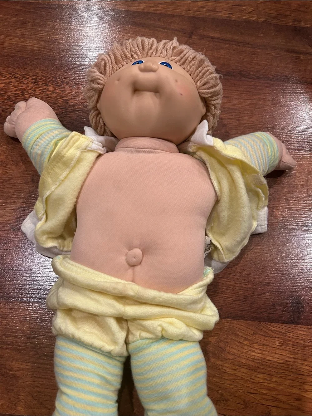 Vintage 1982 Cabbage Patch Kids Boy Doll with Yellow Outfit